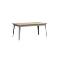 Eettafel van hout en metaal, modern ontwerp