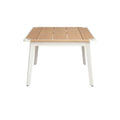 Moderne houten tafel met witte poten